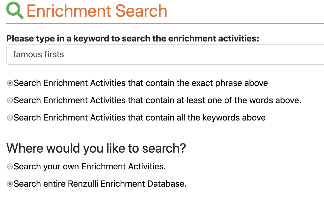 Search Box Famous Firsts