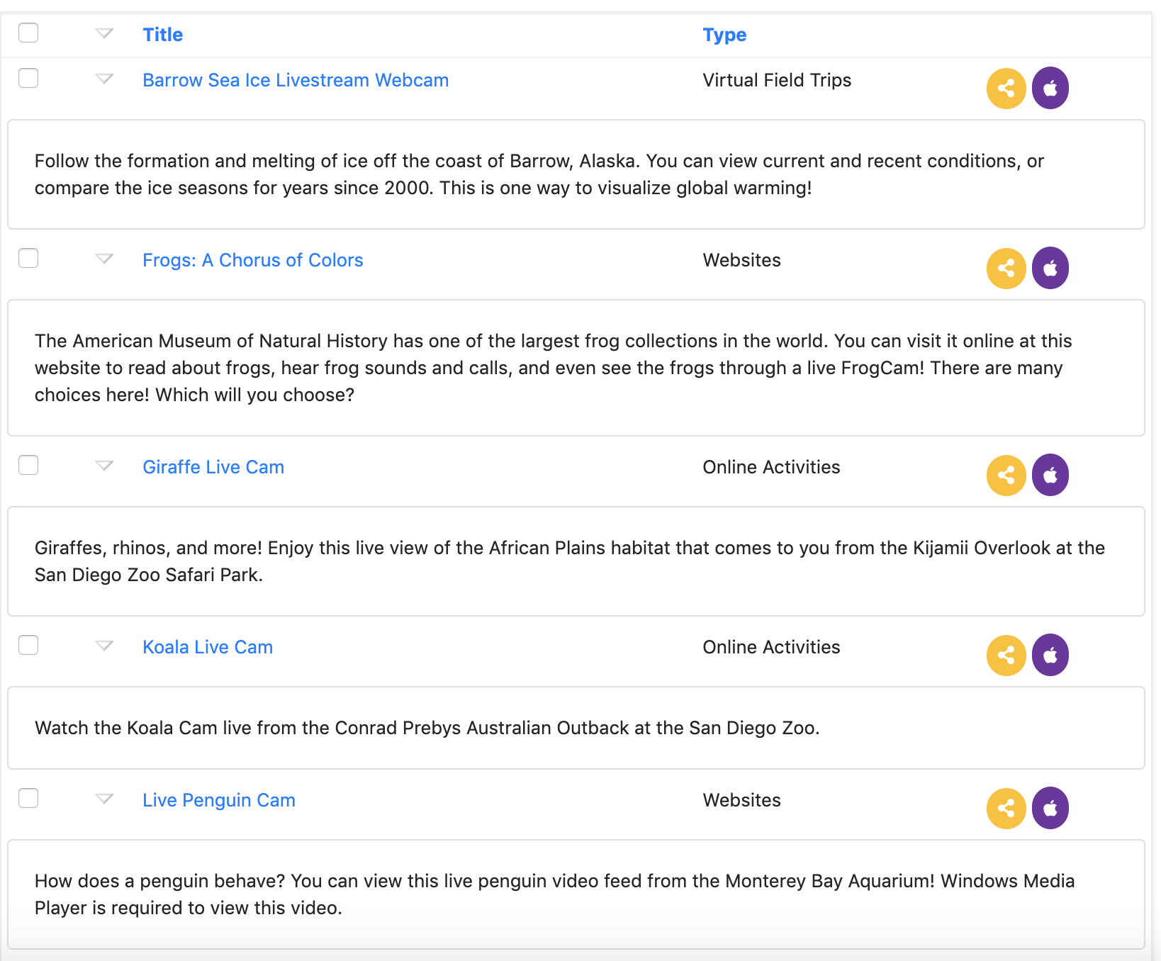 Live Cam Results