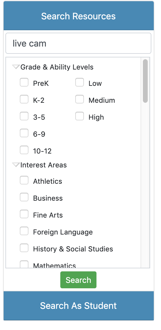 Search – Teacher site